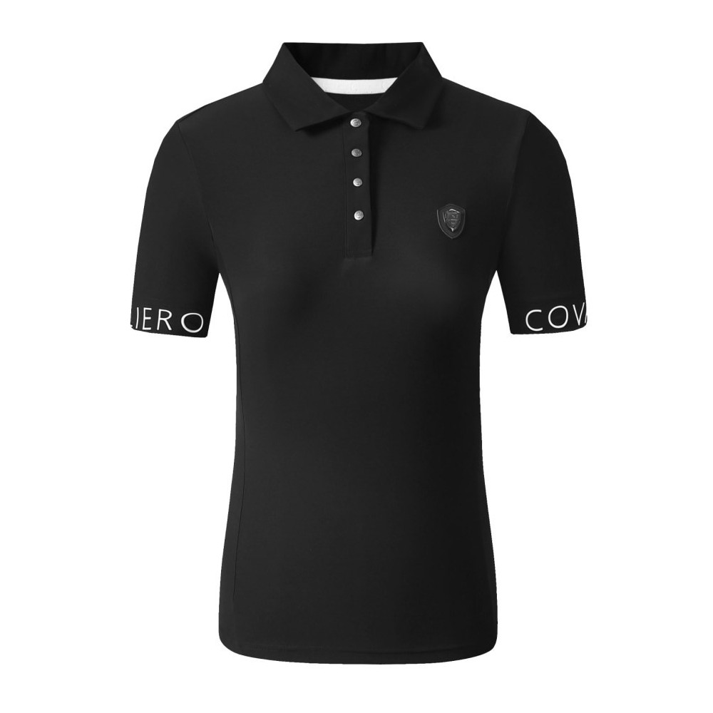 Koszulka Polo Czarny Spring/Summer 2025 Covalliero Koszulka Polo Czarny Spring/Summer 2025 Covalliero