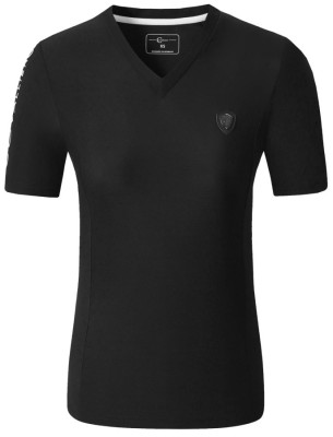 Koszulka z Krótkim Rękawem Czarny Spring/Summer 2025 Covalliero