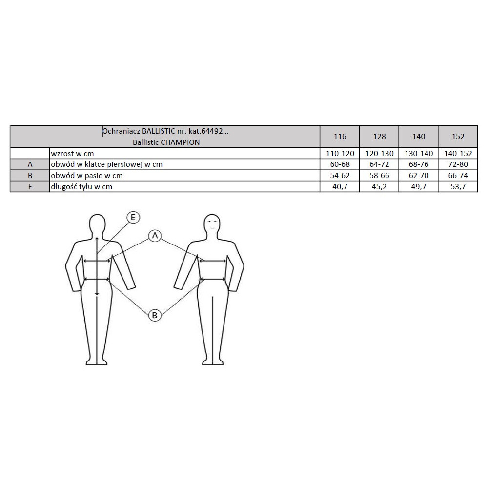 Dziecięca Kamizelka Ochronna Ballistic Champion Junior Level 2 Komperdell