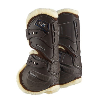 Ochraniacze Skokowe z Futrem Hybrid Tendon Boots Fleece Przednie Brązowe Stubben