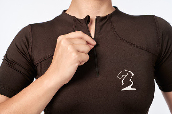 Bluzka Shortsleeve Marrone Ater Equo