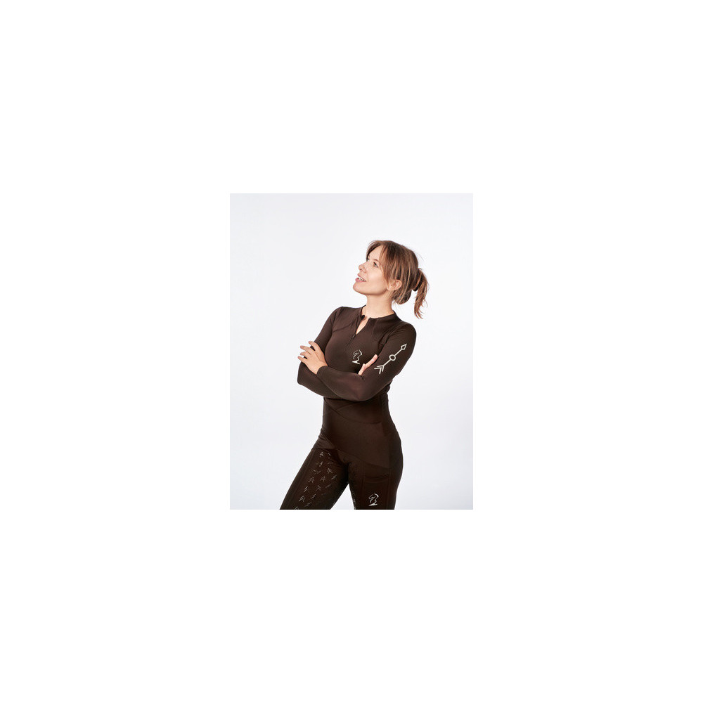 Bluzka Longsleeve Marrone Ater Equo Bluzka Longsleeve Marrone Ater Equo