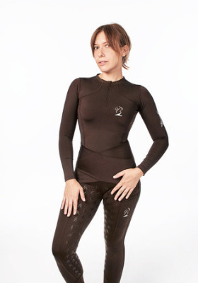 Bluzka Longsleeve Marrone Ater Equo
