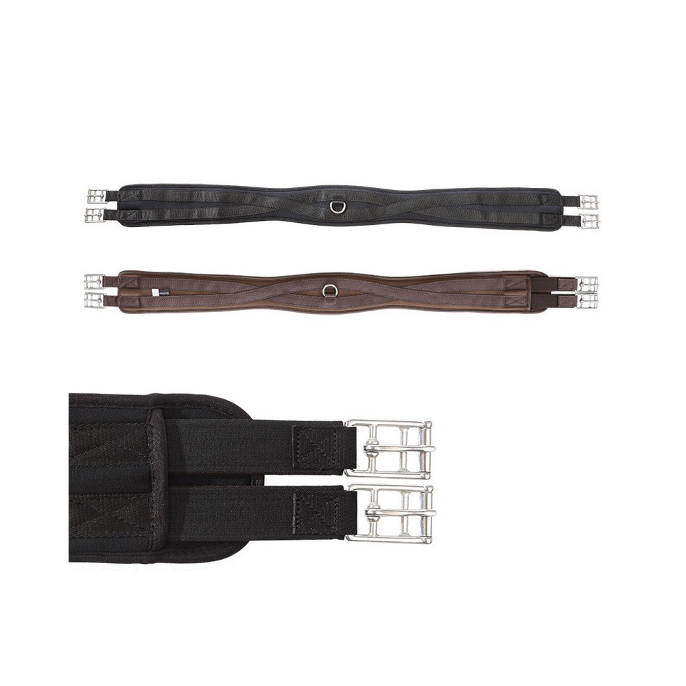 Popręg z Pianką Memory z Gumami Classic Brązowy Kavalkade