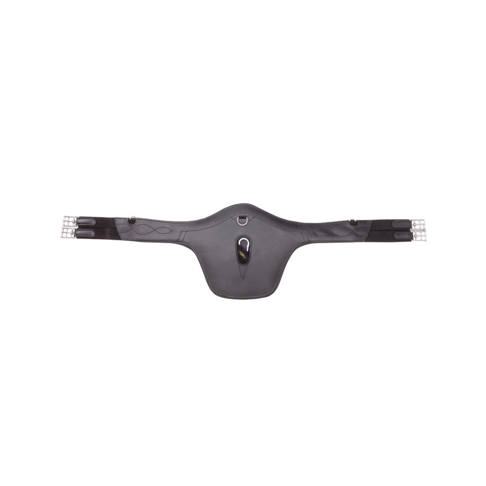 Popręg z Fartuchem Z Gumami Standard Czarny Kavalkade