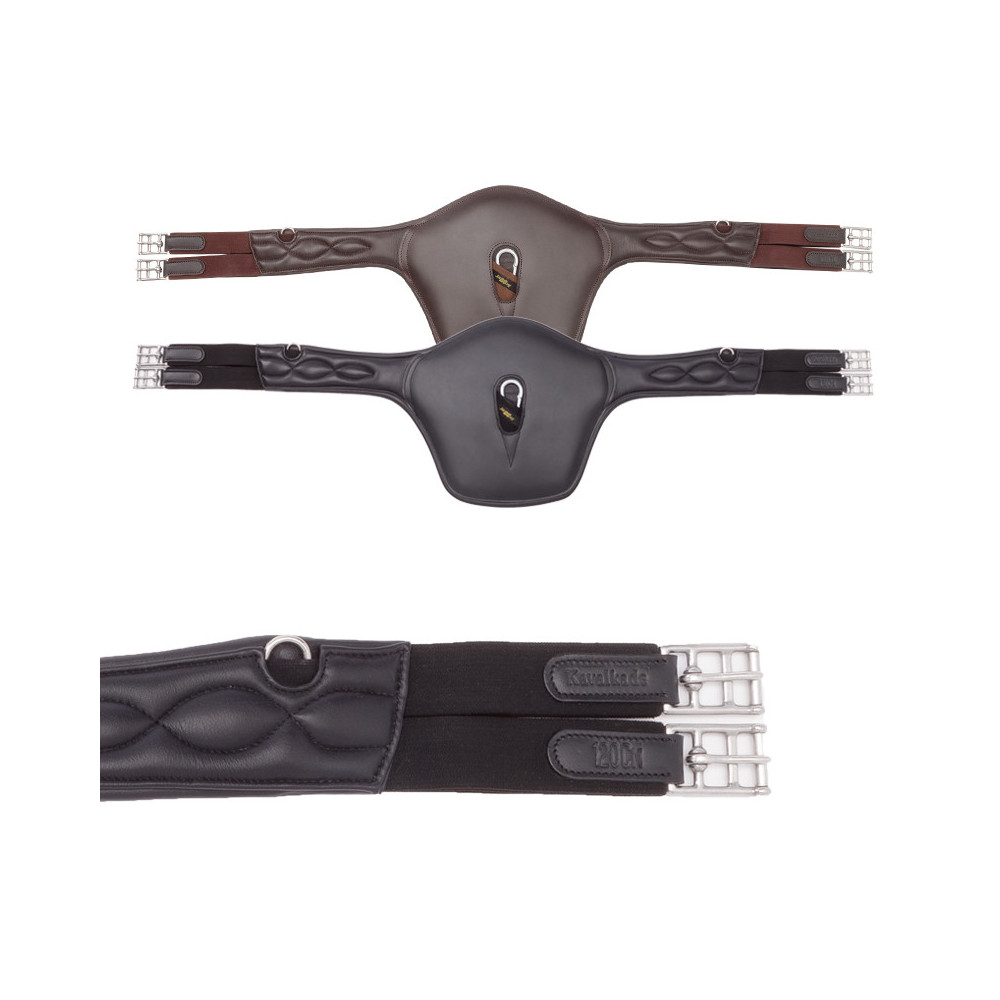 Popręg z Fartuchem z Miękkiej Skóry Soft'n Safe Czarny Kavalkade