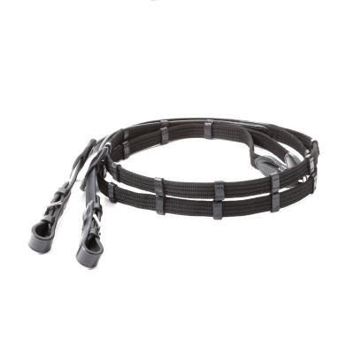 Wodze Parciane Double Ridges 20mm Czarne Kavalkade