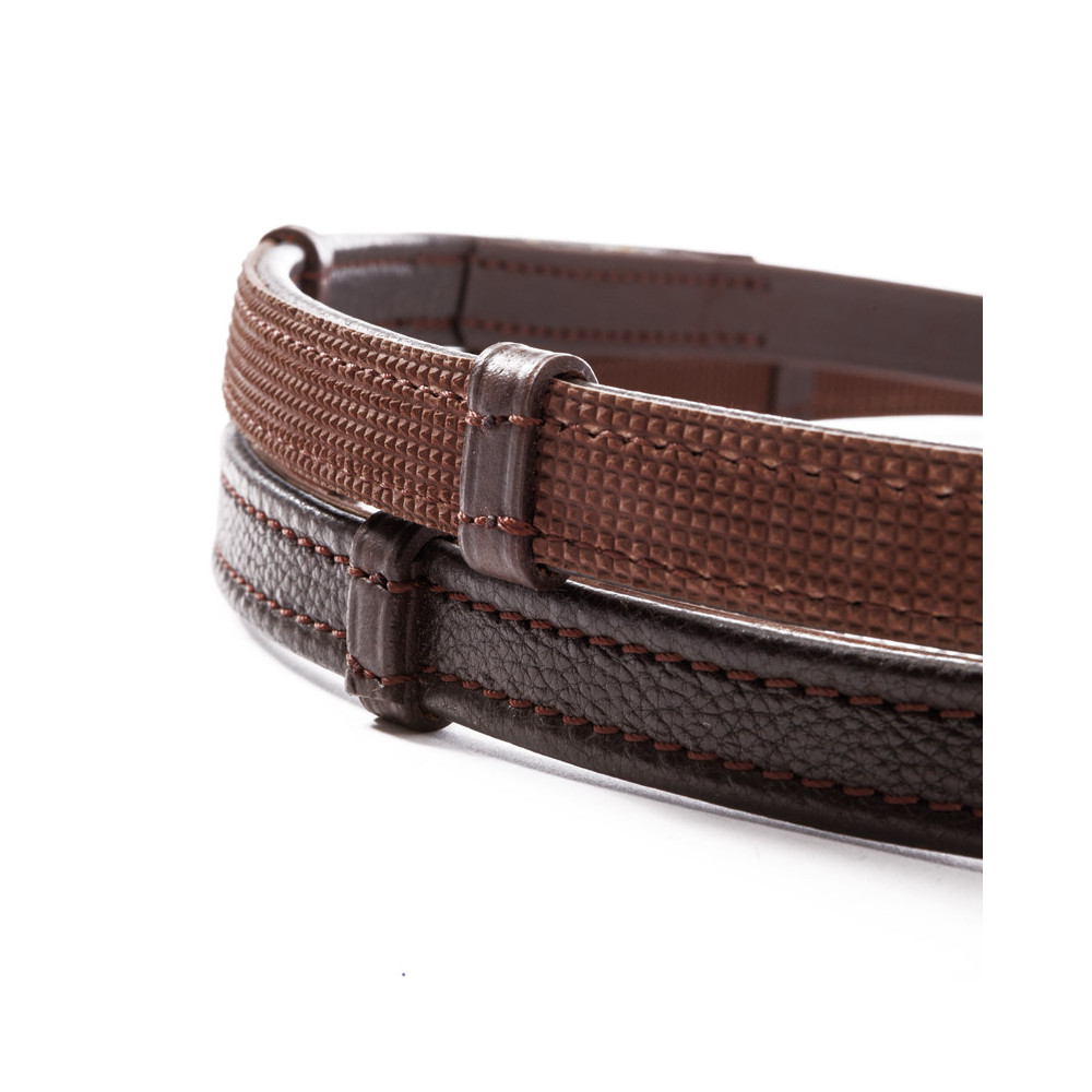 Wodze Softgrip 16mm Brązowe Kavalkade