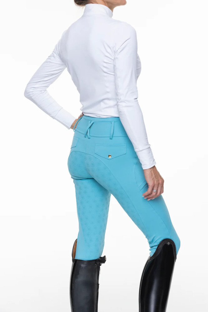 Bryczesy ujeżdżeniowe damskie "Lewis" niebieskie Equine Epoque