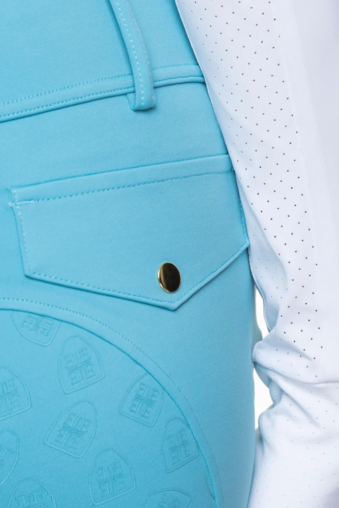 Bryczesy ujeżdżeniowe damskie "Lewis" niebieskie Equine Epoque