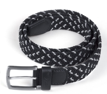 Pasek Hill Braid Czarno-Srebrny Fair Play