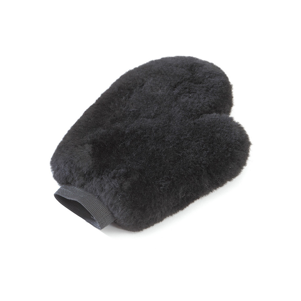 Rękawica Do Czyszczenia Ze Skóry Jagnięcej Czarna Kavalkade