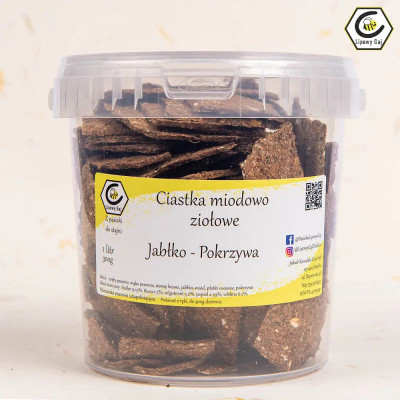 Ciastka Miodowo Ziołowe – Jabłko Pokrzywa Lipowy Gaj
