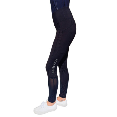 Legginsy Dziecięce Aviana Czarny Horsenjoy