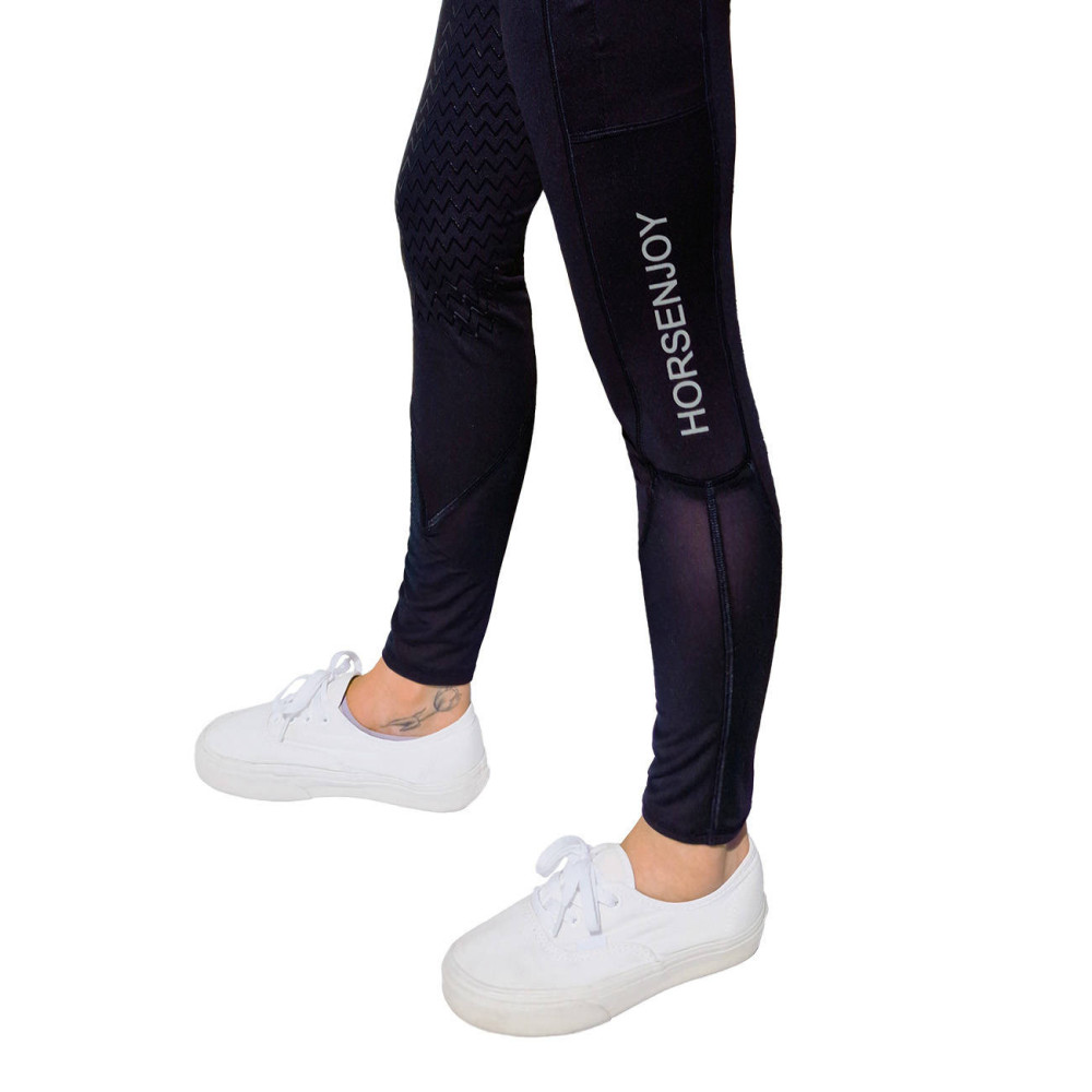 Legginsy Dziecięce Aviana Czarny Horsenjoy