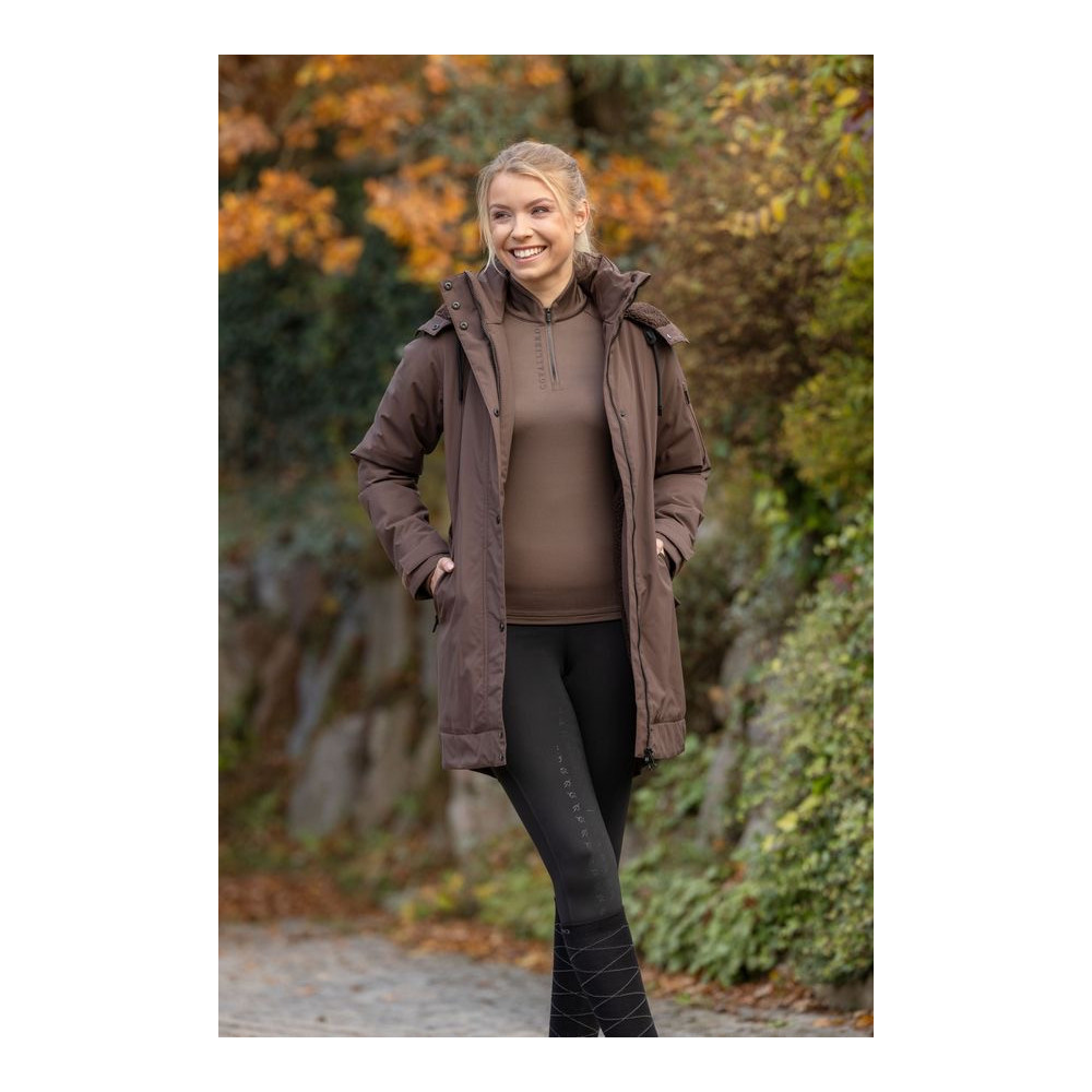 Parka Damska AW 2024/2025 Coffee Covalliero Parka Damska AW 2024/2025 Coffee Covalliero