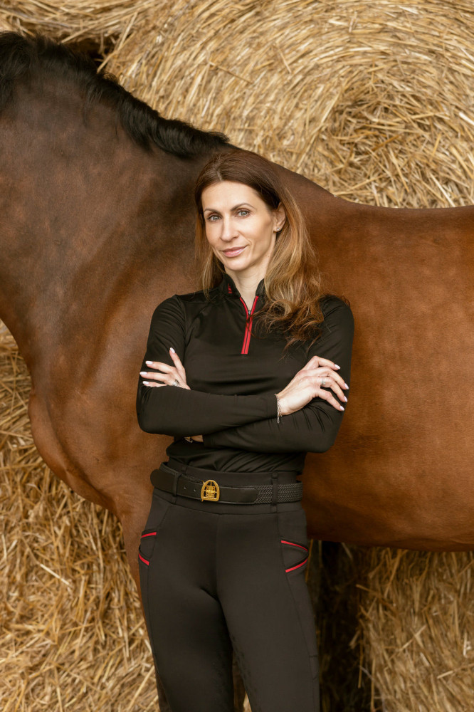 Koszulka Czarna Cannes Equine Epoque