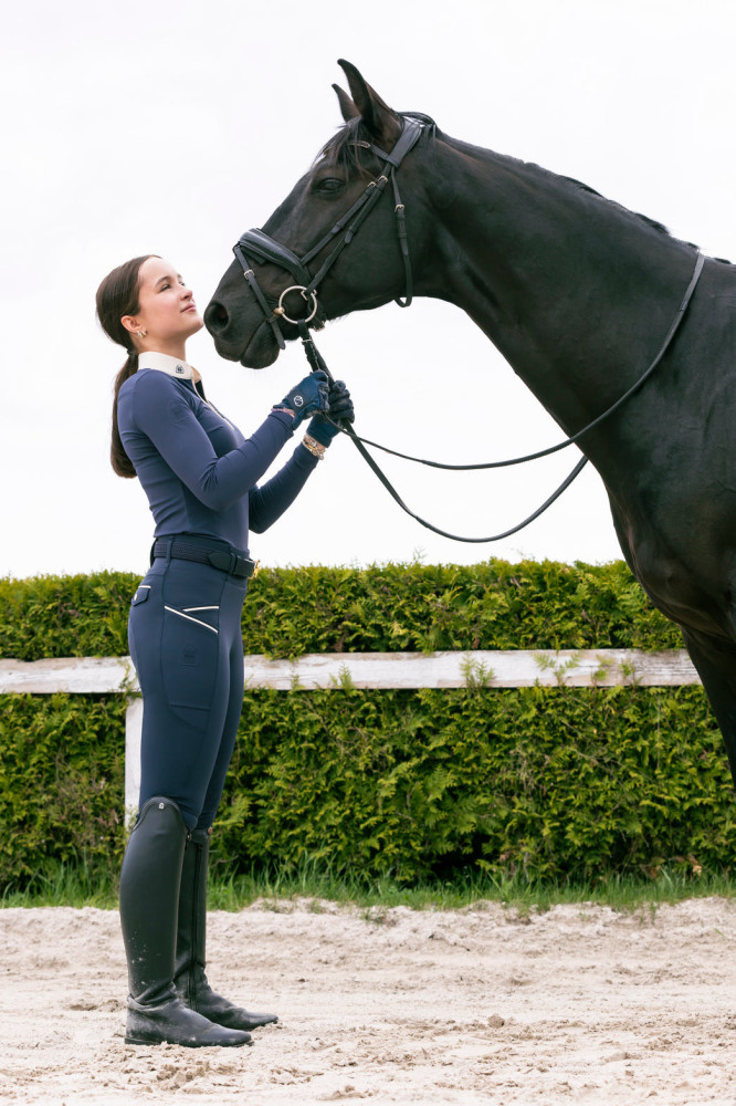 Bryczesy damskie "Cannes" granatowe Equine Epoque