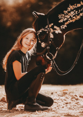 Oficerki Jeździeckie Młodzieżowe Nova Kids Fun Glitter Czarne Suedwind