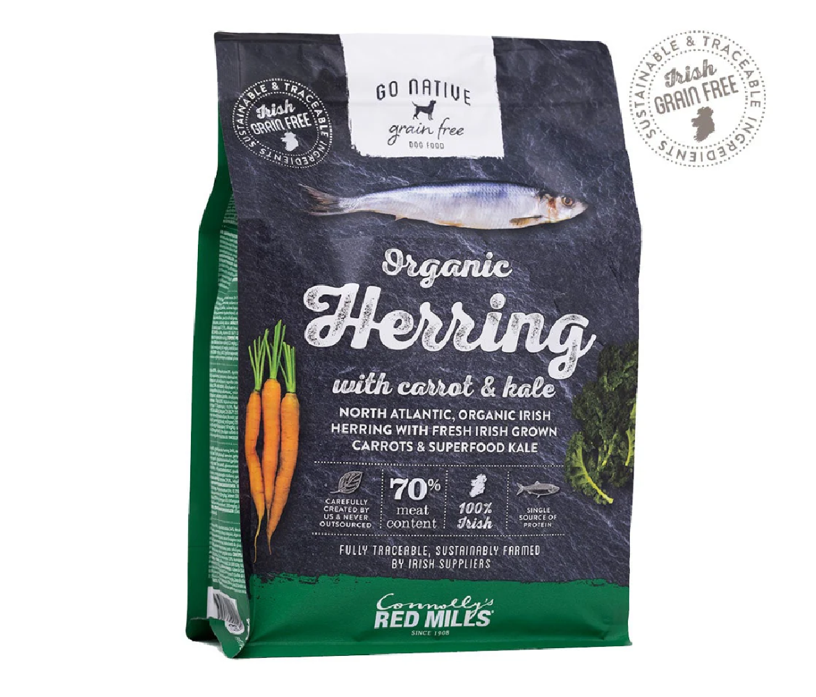 Karma dla psa ze śledziem, marchewką i jarmużem Go Native