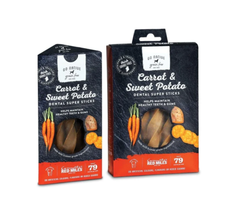 Gryzak Dental Super Sticks z marchewką i batatem Go Native