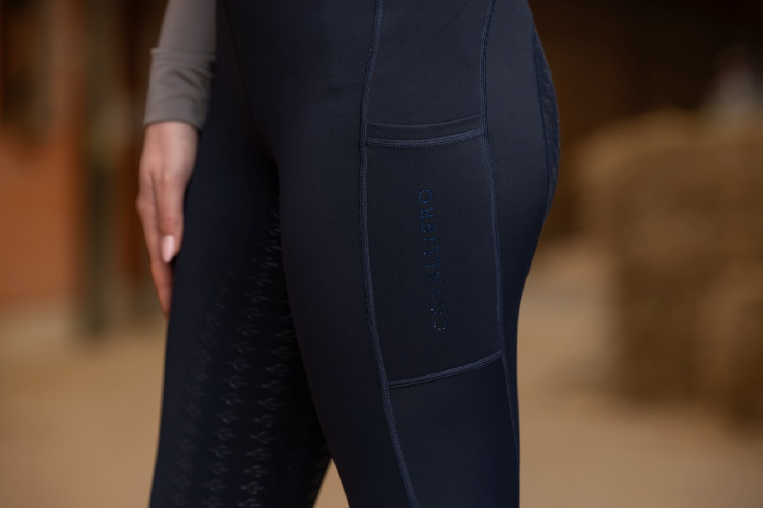 Jeździeckie legginsy termiczne A/W25 Dark navy Covalliero