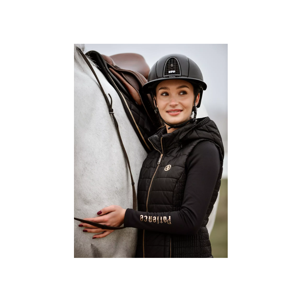 Jeździecki golf termiczny "Patience" Black&Gold TrueRider