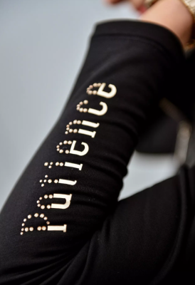 Jeździecki golf termiczny "Patience" Black&Gold TrueRider