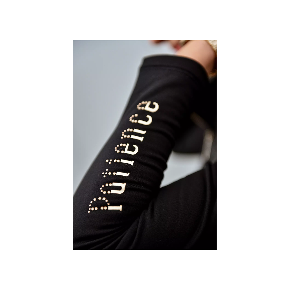 Jeździecki golf termiczny "Patience" Black&Gold TrueRider