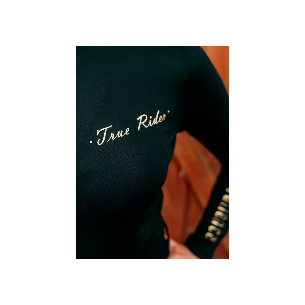Jeździecki golf termiczny "Patience" Black&Gold TrueRider