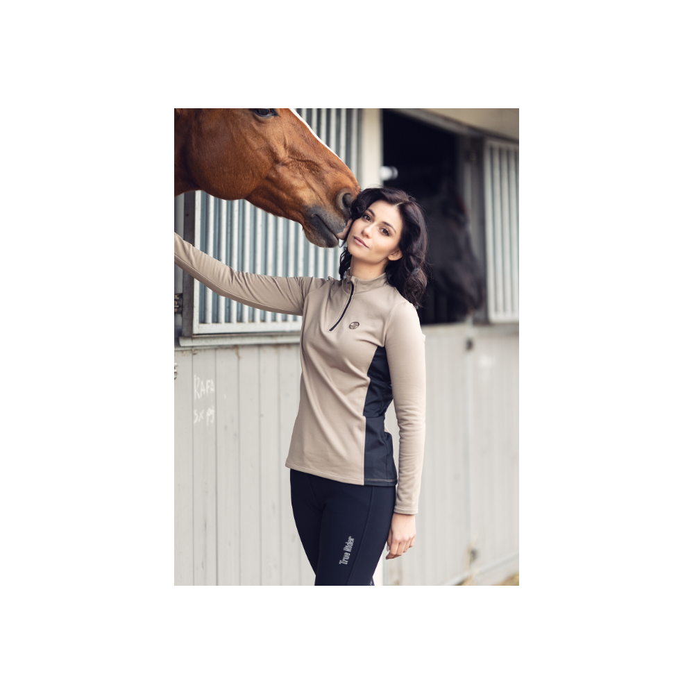 Jeździecki golf termiczny "Classic" Szampański TrueRider