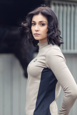 Jeździecki golf termiczny "Classic" Szampański TrueRider