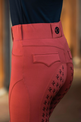 Ocieplane legginsy jeździeckie "Marta Winter" Ceglany TrueRider