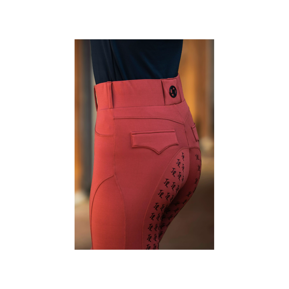 Ocieplane legginsy jeździeckie "Marta Winter" Ceglany TrueRider