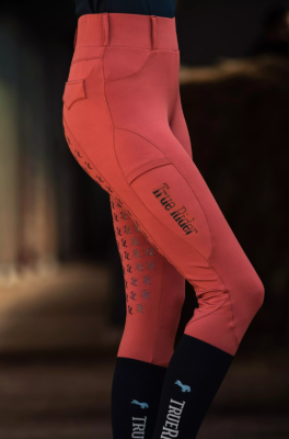 Ocieplane legginsy jeździeckie "Marta Winter" Ceglany TrueRider