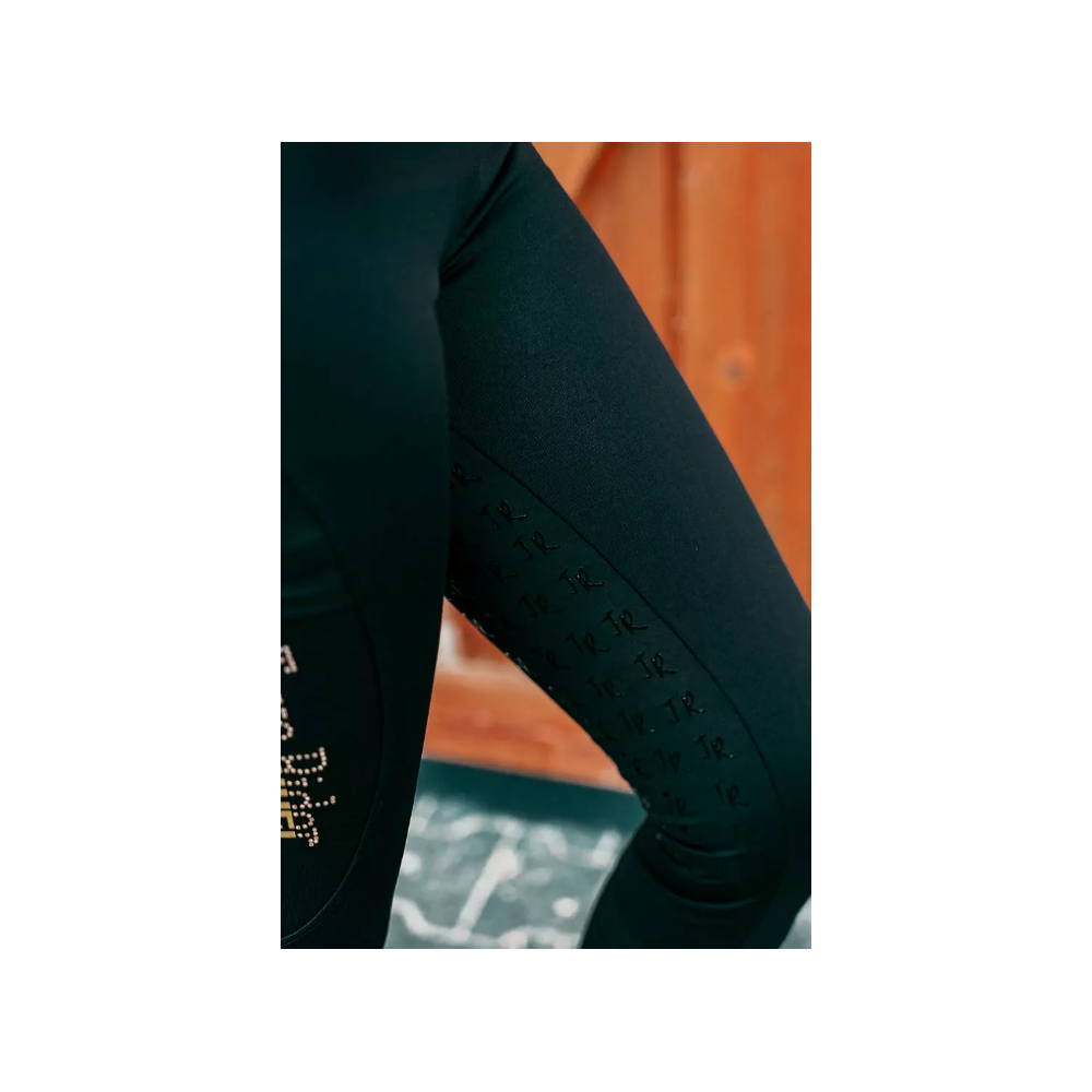 Ocieplane legginsy jeździeckie "Marta Winter" Black&Gold TrueRider