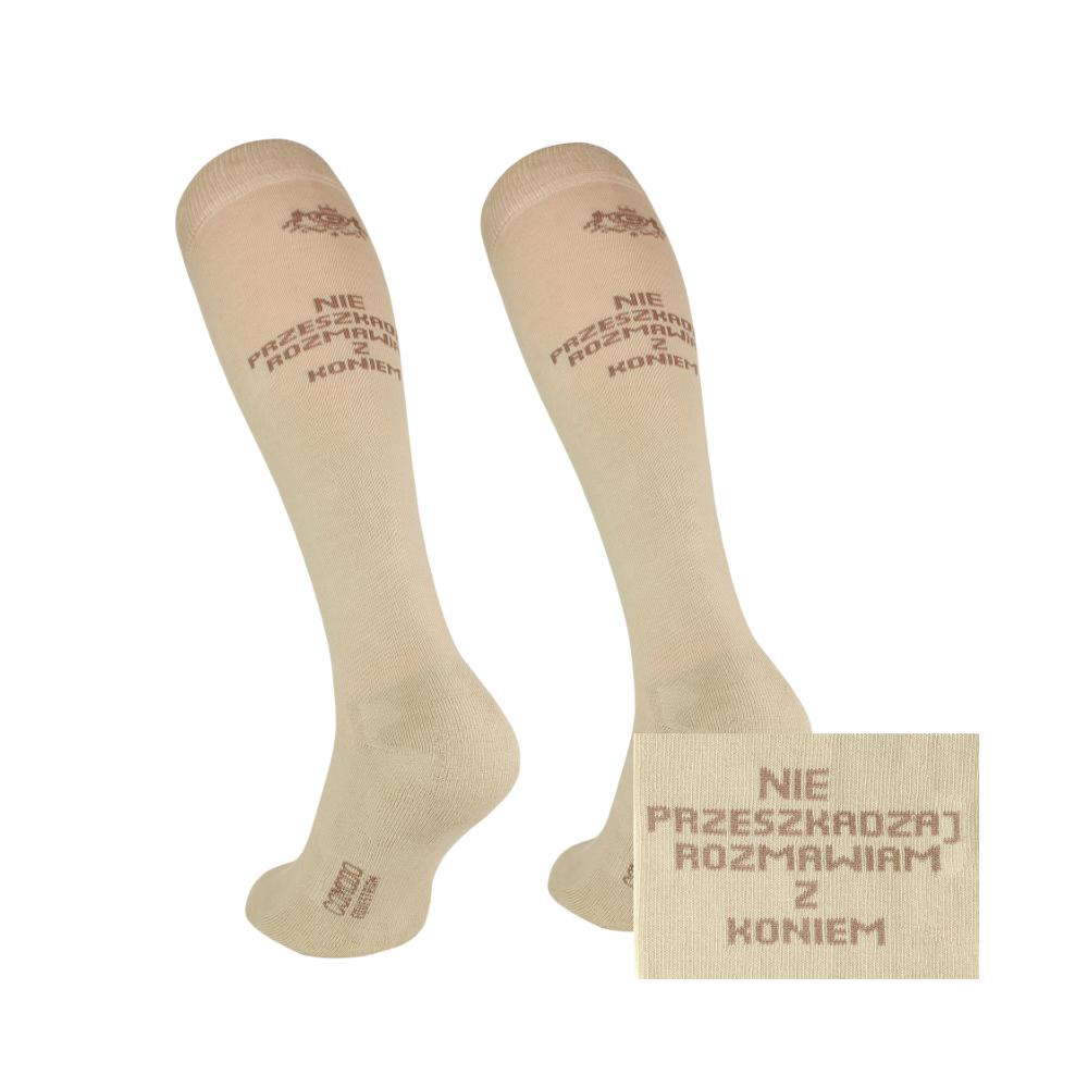 Podkolanówki jeździeckie "Hay There! Nie przeszkadzaj" Beżowy Comodo Podkolanówki jeździeckie "Hay There! Nie przeszkadzaj" Beżowy Comodo