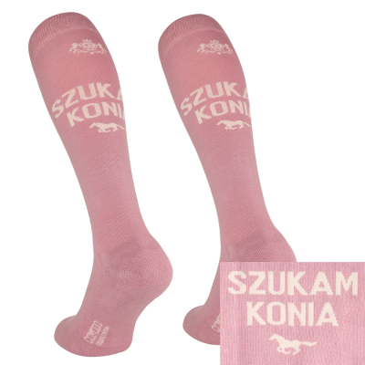 Podkolanówki jeździeckie "Hay There! Szukam konia" Rose Comodo