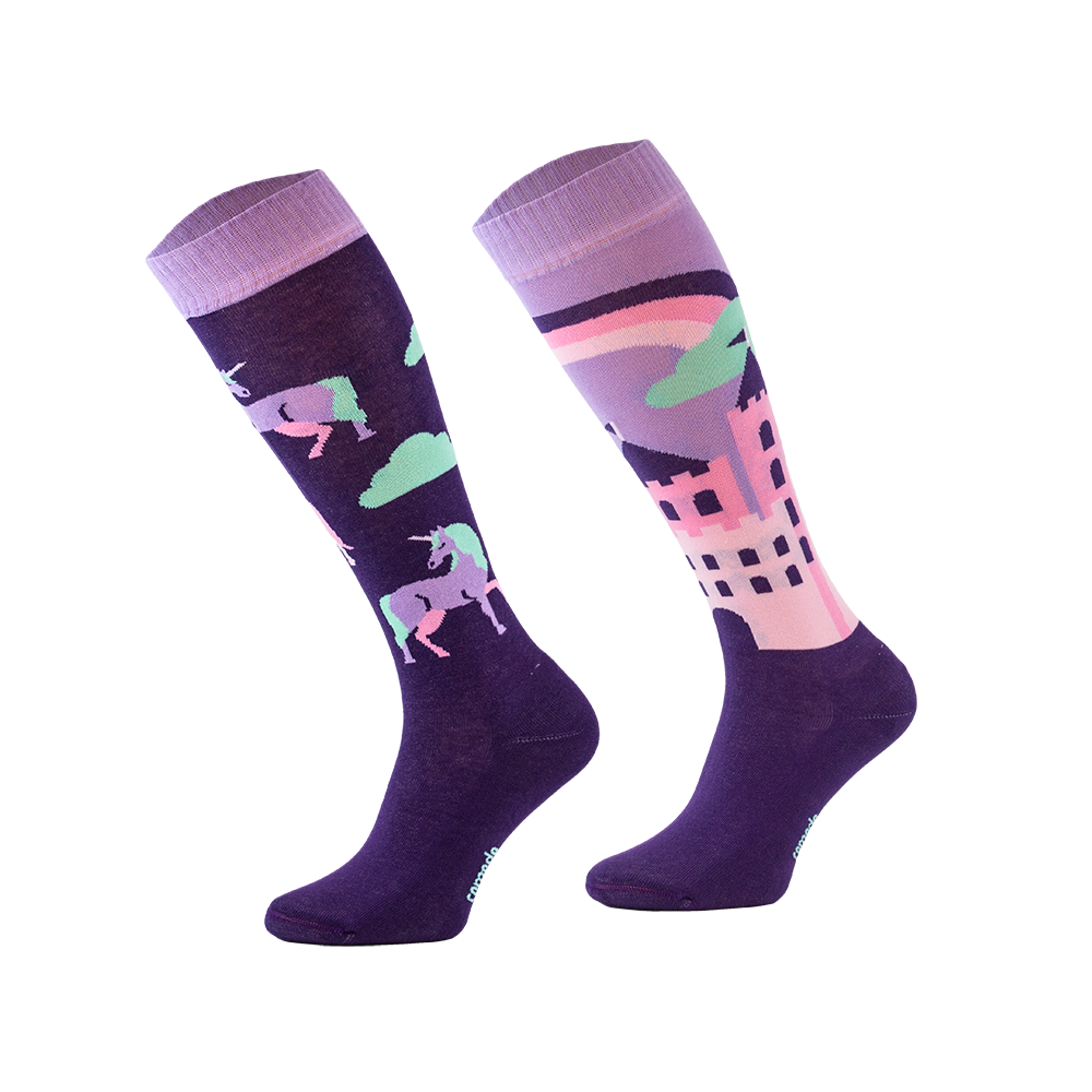 Podkolanówki jeździeckie "Purple Unicorn" Comodo