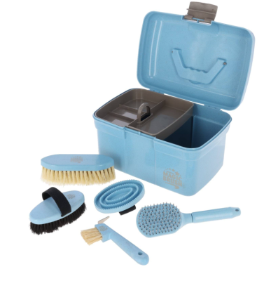 Skrzynka z Akcesoriami Do Pielęgnacji Koni Waterlily Błękitna Magicbrush