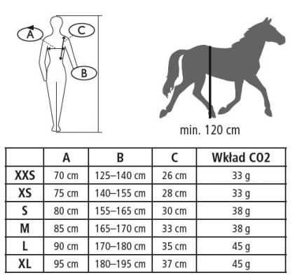 Kamizelka ochronna z poduszką powietrzną "Manege" Covalliero