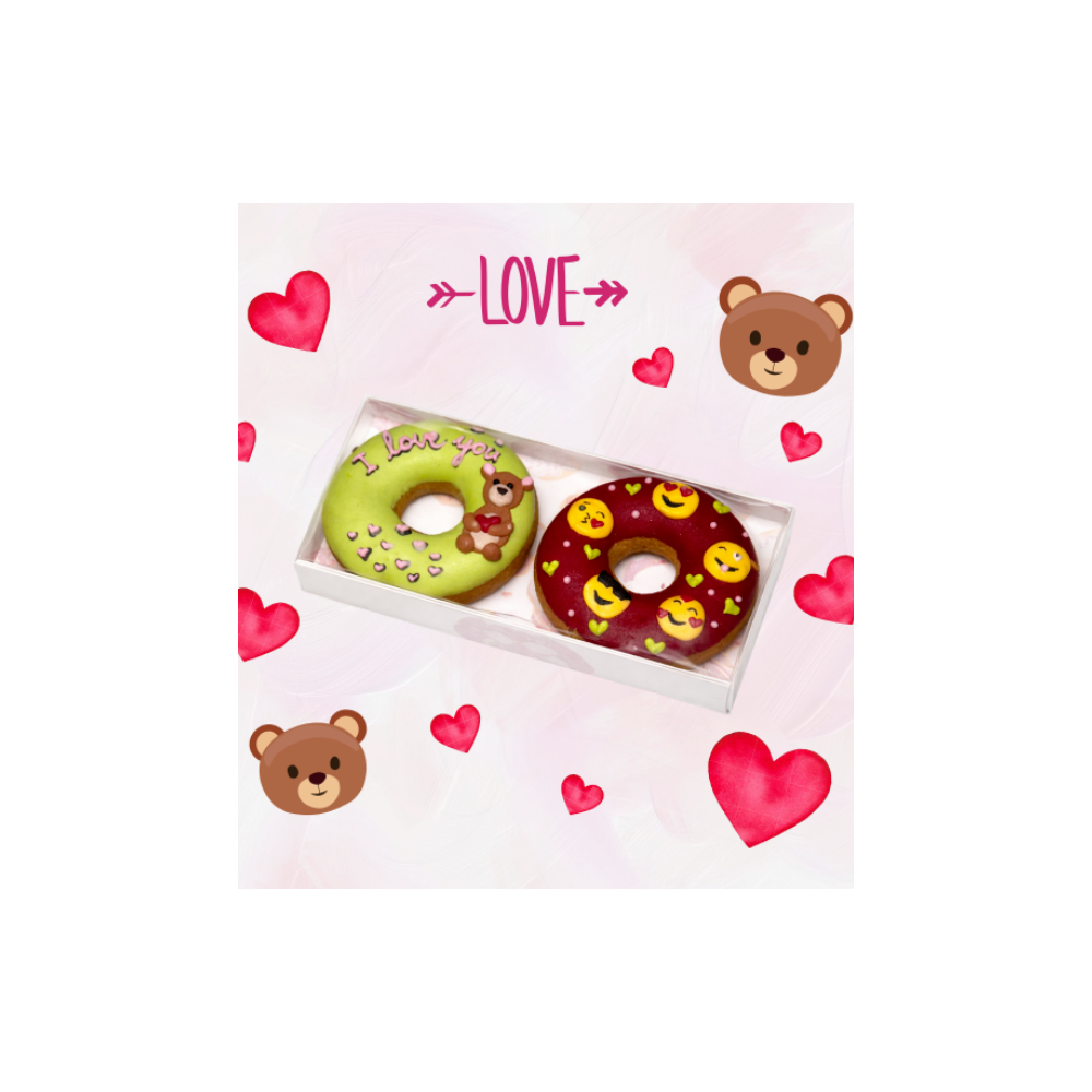 Donuty z lukrem "Walentynki" Candy Horse