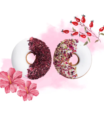 Donuty ziołowe hibiskus i dzika róża "Walentynki" Candy Horse